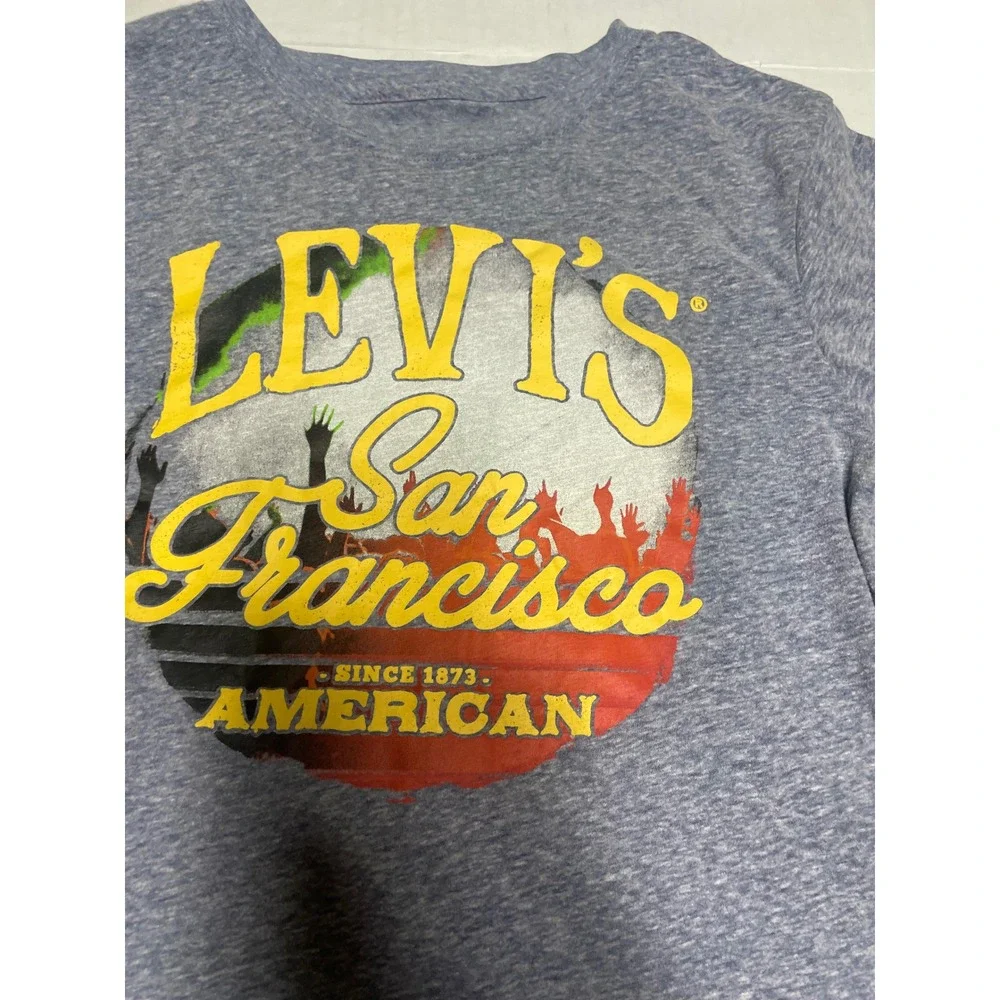 Kids Levi's San Francisco American Graphic Tee Gray‎ Size L 12 13 Years - Picture 2 of 8